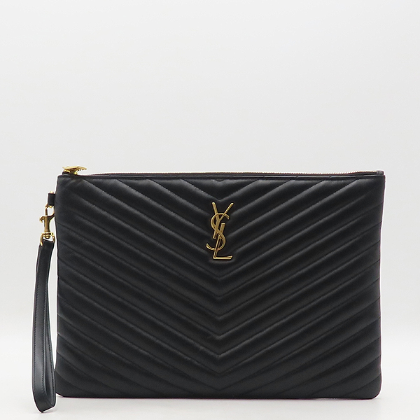 SAINT LAURENT PARIS(���ζ��ĸ�) 559193 ���� ��Ʈ�� ��Ƽ�� ���׷� ���� YSL �ñ״�ó �º��� �Ŀ�ġ Ŭ��ġ�� [�д�������] �̹���2 - ���̺��� �߰���ǰ