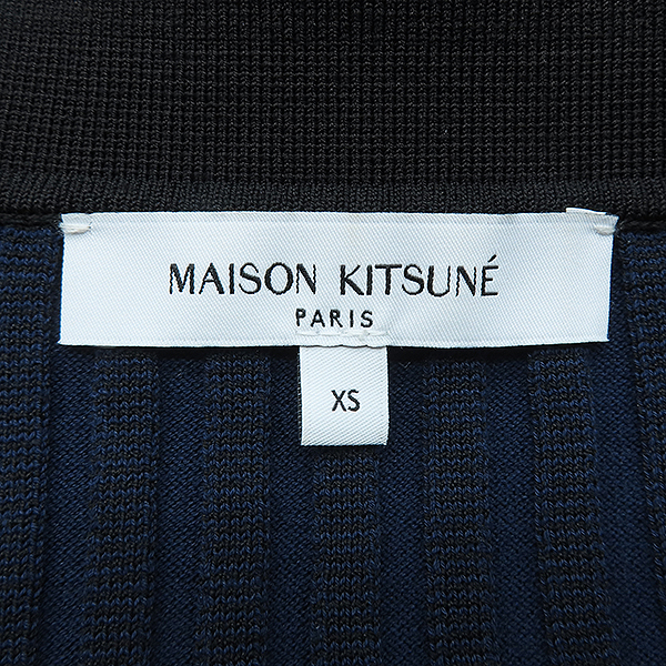 MAISON KITSUNE(����Ű����) QK525ACW3R ���̺� �÷� ���� �ڼ� ������ ����� - XS  [��������] �̹���5 - ���̺��� �߰���ǰ