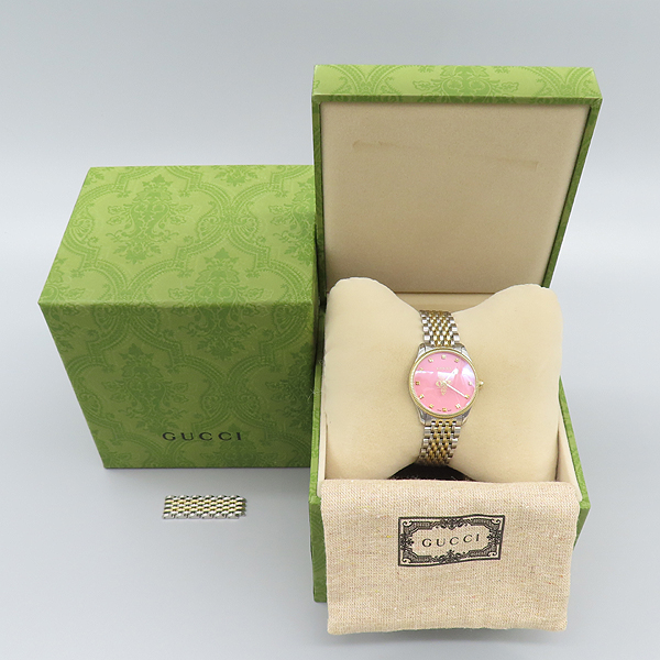 Gucci(����) YA1265030 G-TIMELESS(Ÿ�Ӹ���) ��ũ ���̾� BEE �ܹ� ��� ����  ������ �ð� [���̷Ե���] �̹���7 - ���̺��� �߰���ǰ