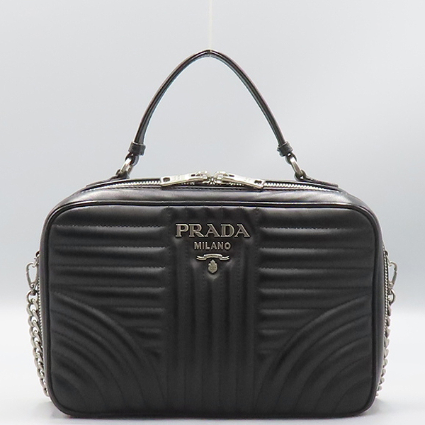 Prada(�����) 1BH119 ���� ���̾�׷� ���� ���� ���͸� �ΰ� ��Ʈ�� + ü�� �����Ʈ�� 2WAY [��ź�Ե���] �̹���2 - ���̺��� �߰���ǰ