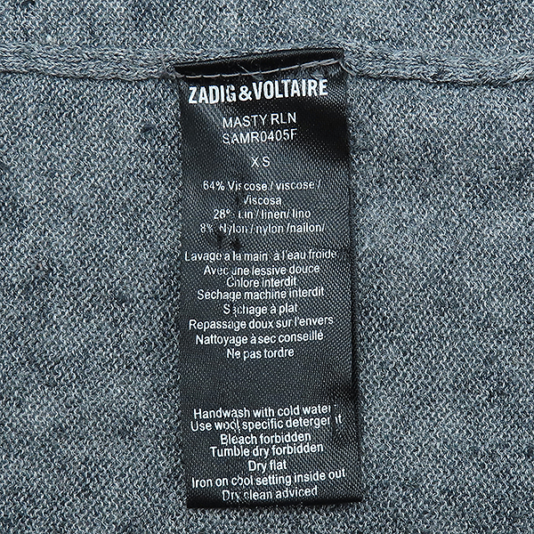 ZADIG&VOLTAIRE(�ڵ񿣺��׸�) SAMR0405F �׷��� ���ڽ� ȥ�� ���͵� �� ��� �����긮�� �巹�� ���ǽ� [��������] �̹���5 - ���̺��� �߰���ǰ