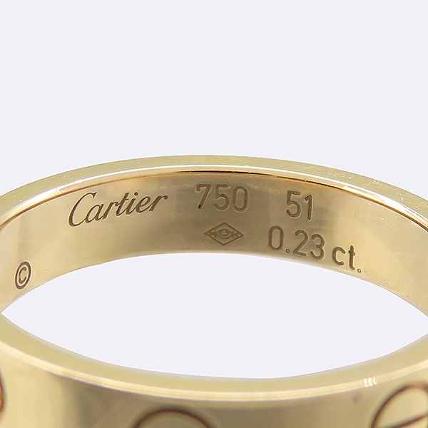 Cartier(��쿡) N4250151 18K ��� 0.23ct 1����Ʈ ���̾� �ָ��׾� �̴� ���긵 ���� - 11ȣ [��������] �̹���3 - ���̺��� �߰���ǰ