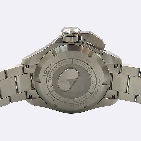 HAMILTON(�ع���) H777250 Khaki Navy Frogman ���� ���� �����ƽ ��ƿ��� ������ �ð� [�����νż�����] �̹���4 - ���̺��� �߰���ǰ