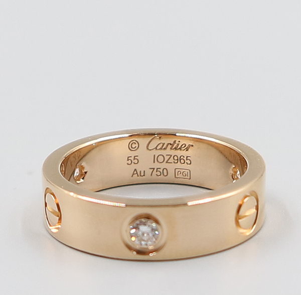 Cartier(��쿡) B4087555 18K ��ũ ��� 3����Ʈ ���̾� ���긵 5.5mm ���� - 15ȣ [�뱸��������] �̹���4 - ���̺��� �߰���ǰ