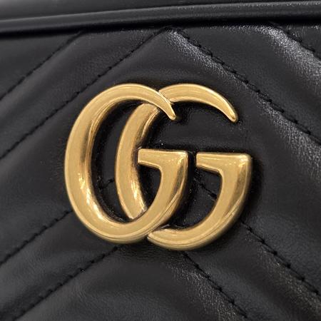 Gucci(구찌) 448065 블랙 레더 금장 GG 마몬트 마틀라세 미니 크로스백 (광주롯데점) Gucci(구찌) 448065 블랙 레더 금장 GG 마몬트 마틀라세 미니 크로스백 (광주롯데점)
