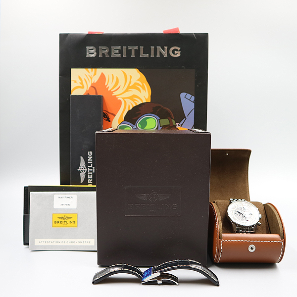 BREITLING(�����Ʋ��) A2432212 B726 NAVITIMER (�׺�Ÿ�̸�) WORLD (����) GMT 46MM �����ƽ ũ�γ�׷��� ��ƿ��� ������ �ð� [�뱸��������] �̹���6 - ���̺��� �߰���ǰ