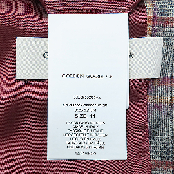 GOLDEN GOOSE(��籸��) GMP00929 üũ ���� �� ȥ�� ������ ���� - 44������ [��������] �̹���5 - ���̺��� �߰���ǰ