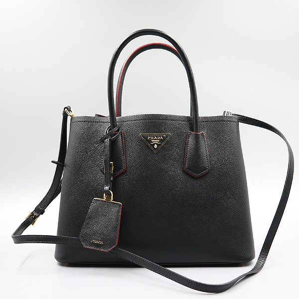 Prada(�����) 1BG887 SAFFIANO(���ǾƳ�) CUIR ���� �κ��� �̵�� ���� �ﰢ �ΰ� ��� ��Ʈ�� + ��� ��Ʈ�� 2WAY[�뱸��������] �̹���2 - ���̺��� �߰���ǰ