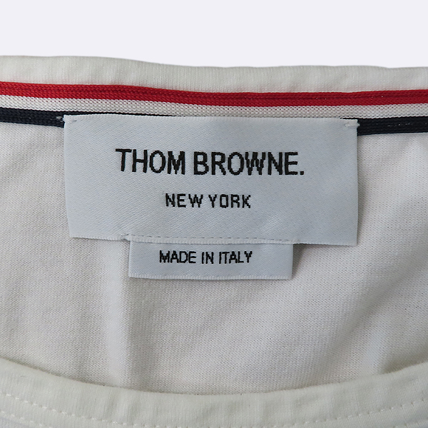 THOM BROWNE(�����) MJS010A ȭ��Ʈ ��ư �Ｑ ���� ������ ���� Ƽ���� - 4 ������ [��������] �̹���4 - ���̺��� �߰���ǰ