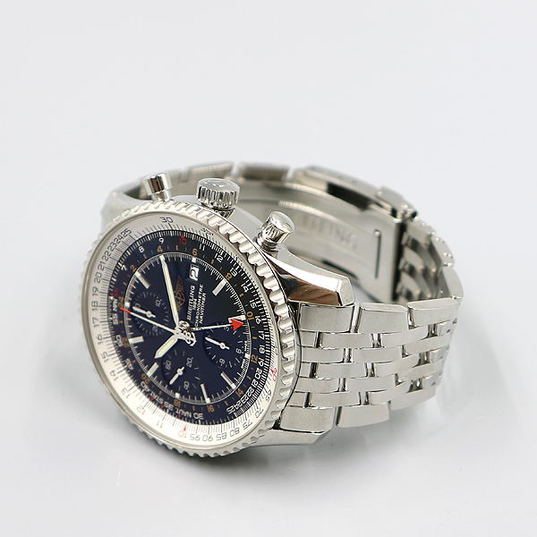 BREITLING(�����Ʋ��) A2432212 B726 NAVITIMER (�׺�Ÿ�̸�) WORLD (����) GMT 46MM �����ƽ ũ�γ�׷��� ��ƿ��� ������ �ð� [�뱸��������] �̹���2 - ���̺��� �߰���ǰ