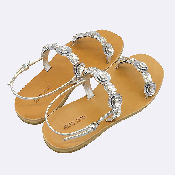 MiuMiu(�̿�̿�) 5X9719 ��Ż�� ���μ�(rhinestone) ��� ������ ���� - 36 [��������] �̹���5 - ���̺��� �߰���ǰ