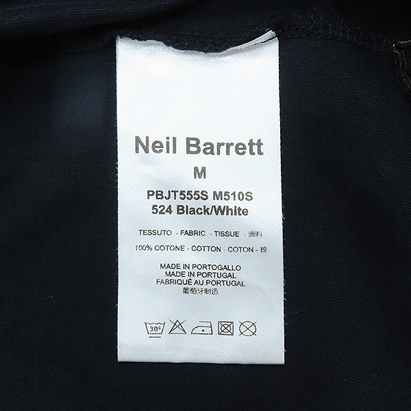 NEIL BARRETT(�ҹٷ�) PBJT555S ��� ���� �÷� �� 100% �ΰ� ������ ����Ƽ - M [��������] �̹���5 - ���̺��� �߰���ǰ