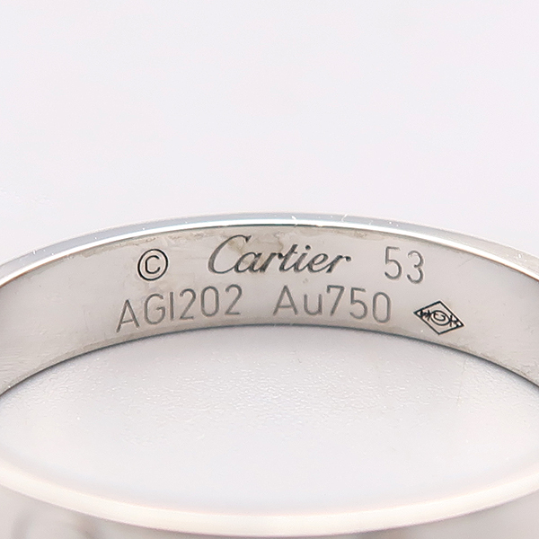 Cartier(��쿡) B4085153 18K ȭ��Ʈ ��� 3.6mm ���긵 ���� ���� - 53ȣ [����������] �̹���2 - ���̺��� �߰���ǰ