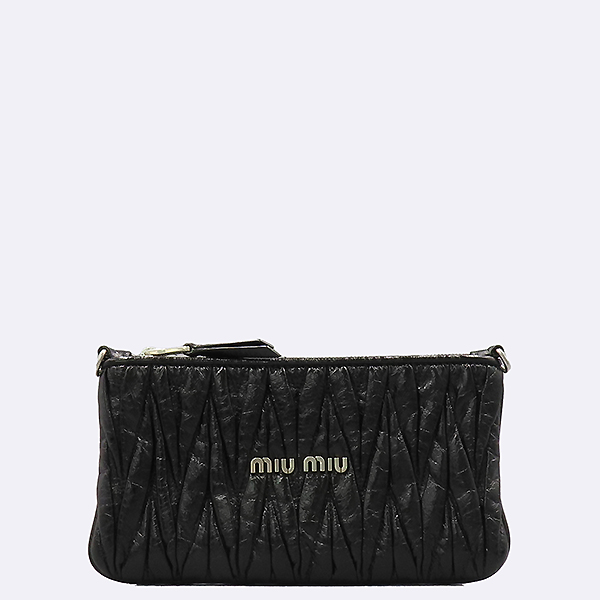 MiuMiu(�̿�̿�) 5BH190 NERO ���� ���ڷ� ���� ��Ʋ��� ���� �ΰ� ũ�ν��� [�����νż�����] �̹���2 - ���̺��� �߰���ǰ