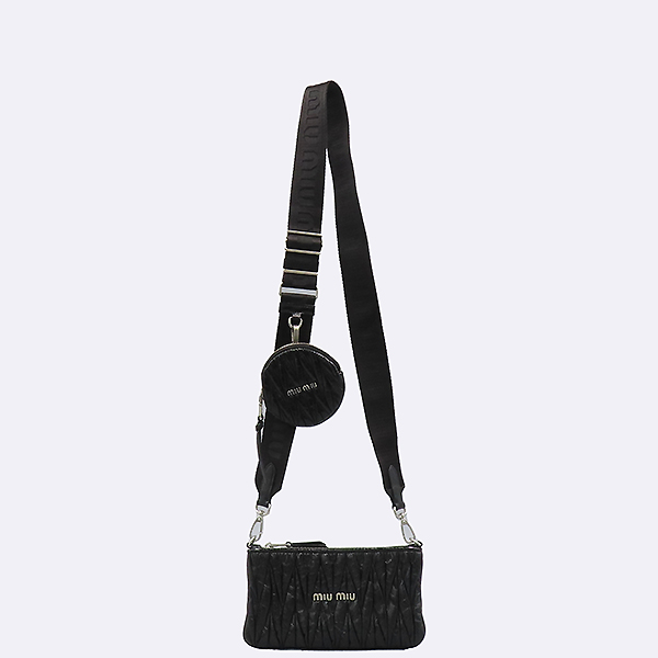 MiuMiu(�̿�̿�) 5BH190 NERO ���� ���ڷ� ���� ��Ʋ��� ���� �ΰ� ũ�ν��� [�����νż�����] �̹���3 - ���̺��� �߰���ǰ