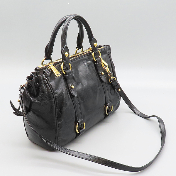 MiuMiu(�̿�̿�) RN0893 ���� VITELLO SHINE(���ڷλ���) ���� ��Ʈ�� + ��� ��Ʈ�� 2-WAY [���̷Ե���] �̹���4 - ���̺��� �߰���ǰ
