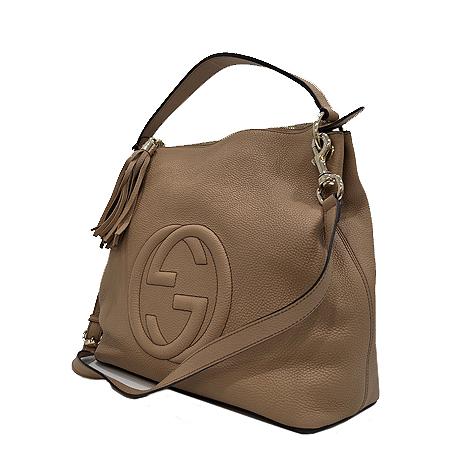 Gucci(구찌) 408825 소호 베이지 레더 호보 숄더백 + 숄더 스트랩 2WAY (광주롯데점) Gucci(구찌) 408825 소호 베이지 레더 호보 숄더백 + 숄더 스트랩 2WAY (광주롯데점)