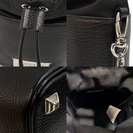 Maison Margiela(메종 마르지엘라) S61WG0035 블랙 레더 넘버 로고 탑 핸들 은장 체인 버킷 크로스백 (광주롯데점) Maison Margiela(메종 마르지엘라) S61WG0035 블랙 레더 넘버 로고 탑 핸들 은장 체인 버킷 크로스백 (광주롯데점)