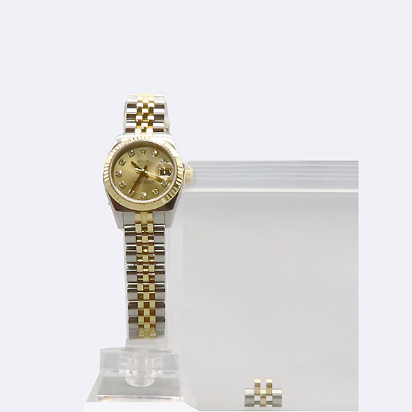 Rolex(�η���) 179173 DATEJUST ��������Ʈ 26MM 10P ���̾� 18K ���ο��� �޺� �������� ����� �극�̽��� ������ �ð� [�ϻ�Ե���] �̹���6 - ���̺��� �߰���ǰ