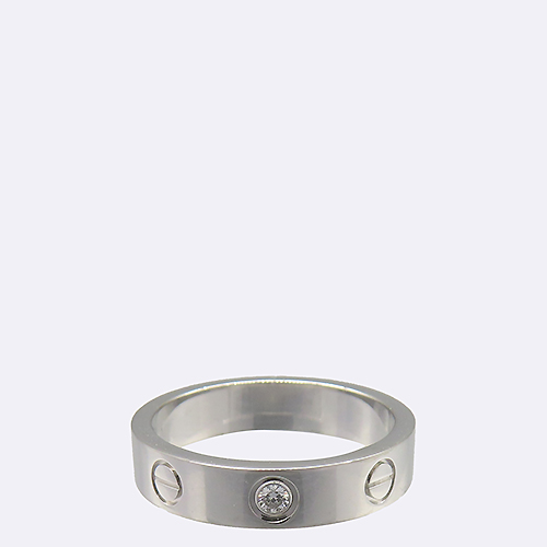 Cartier(��쿡) B4050550 18K ȭ��Ʈ ��� 1����Ʈ ���̾� �̴� ���긵 4mm ���� - 10ȣ [��������] �̹���2 - ���̺��� �߰���ǰ
